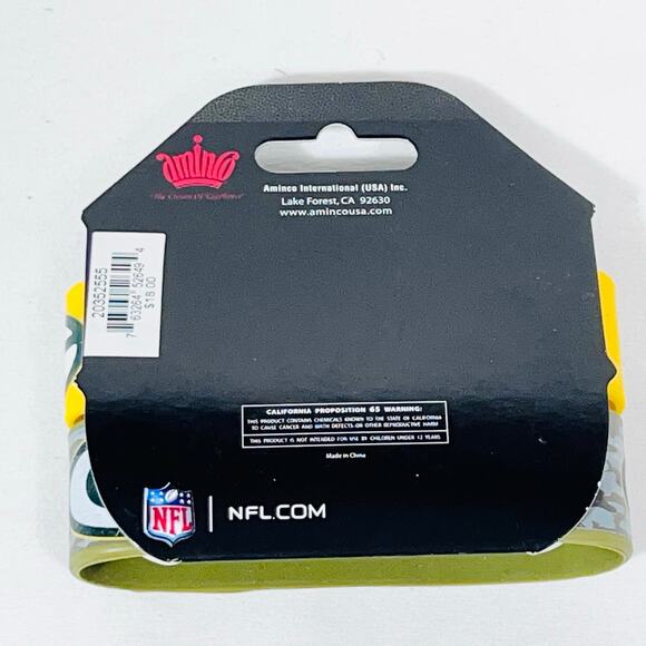 Green Bay Packers NFL Rubber Silicon Bracelet Wristband 2-Pack Thick New - Picture 3 of 3